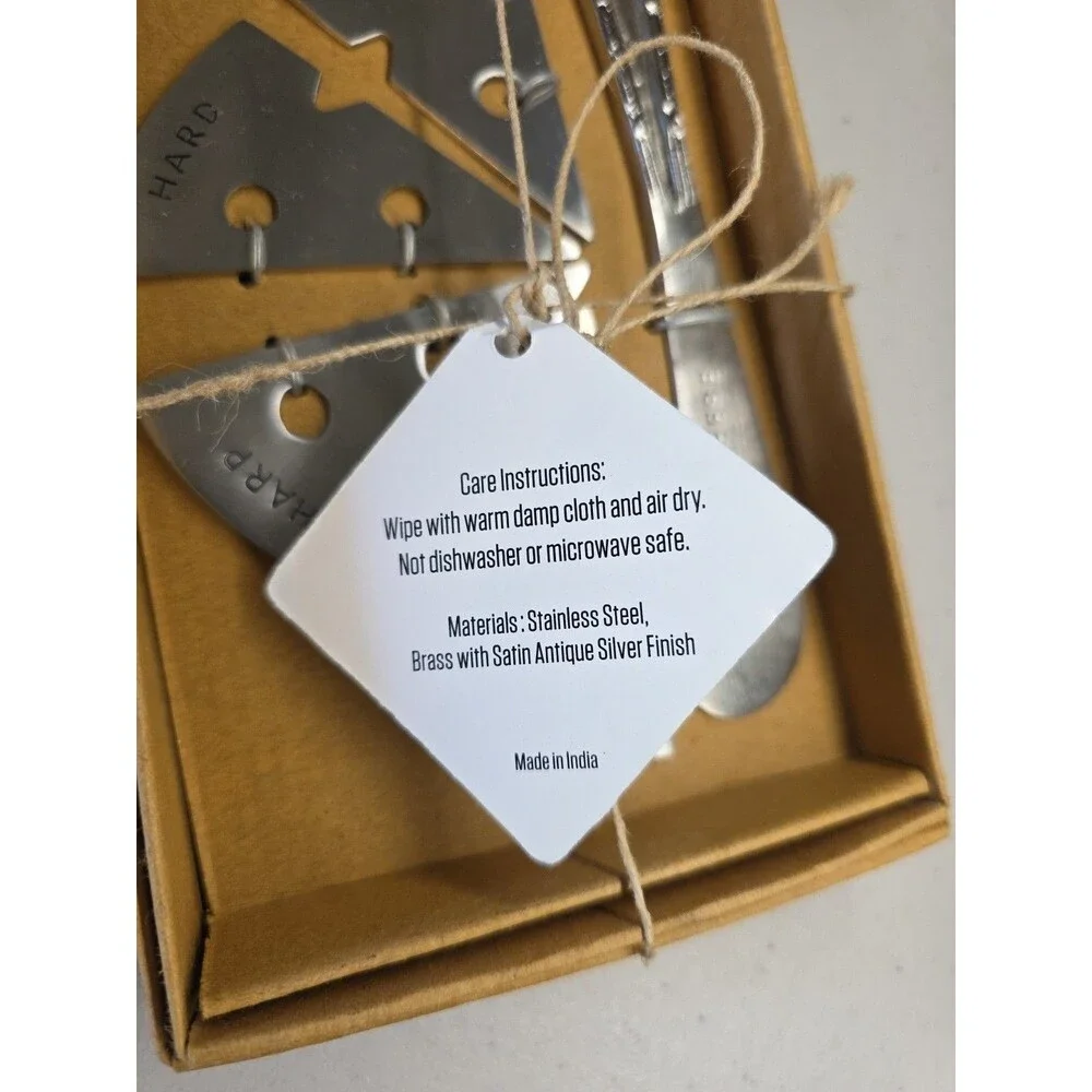 Thirstystone Cheese Markers Spreader Hand-Stamped Medium Sharp Hard Soft NIB